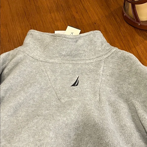 Nautica Nautex Fleece 1/4 Zip Sweatshirt Shirt gray blue new Mens Size XXL - Picture 4 of 14